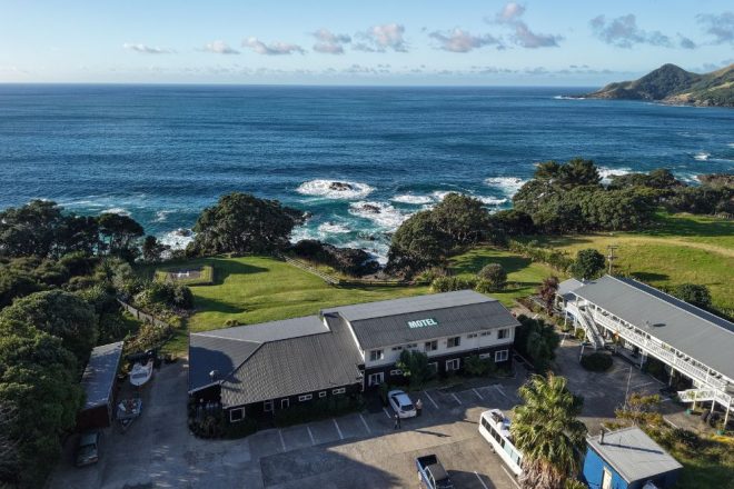 Lottin Point Motel view from the drone